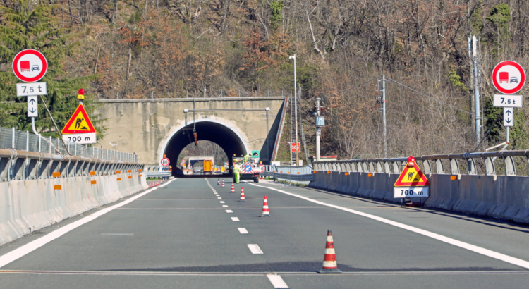 Italien Autobahn Baustelle