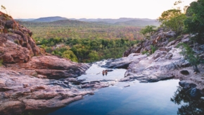 Australien Gunlom Falls Kakadu Park Foto Northern Territory